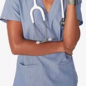 Heather Indigo Casma Scrub Top